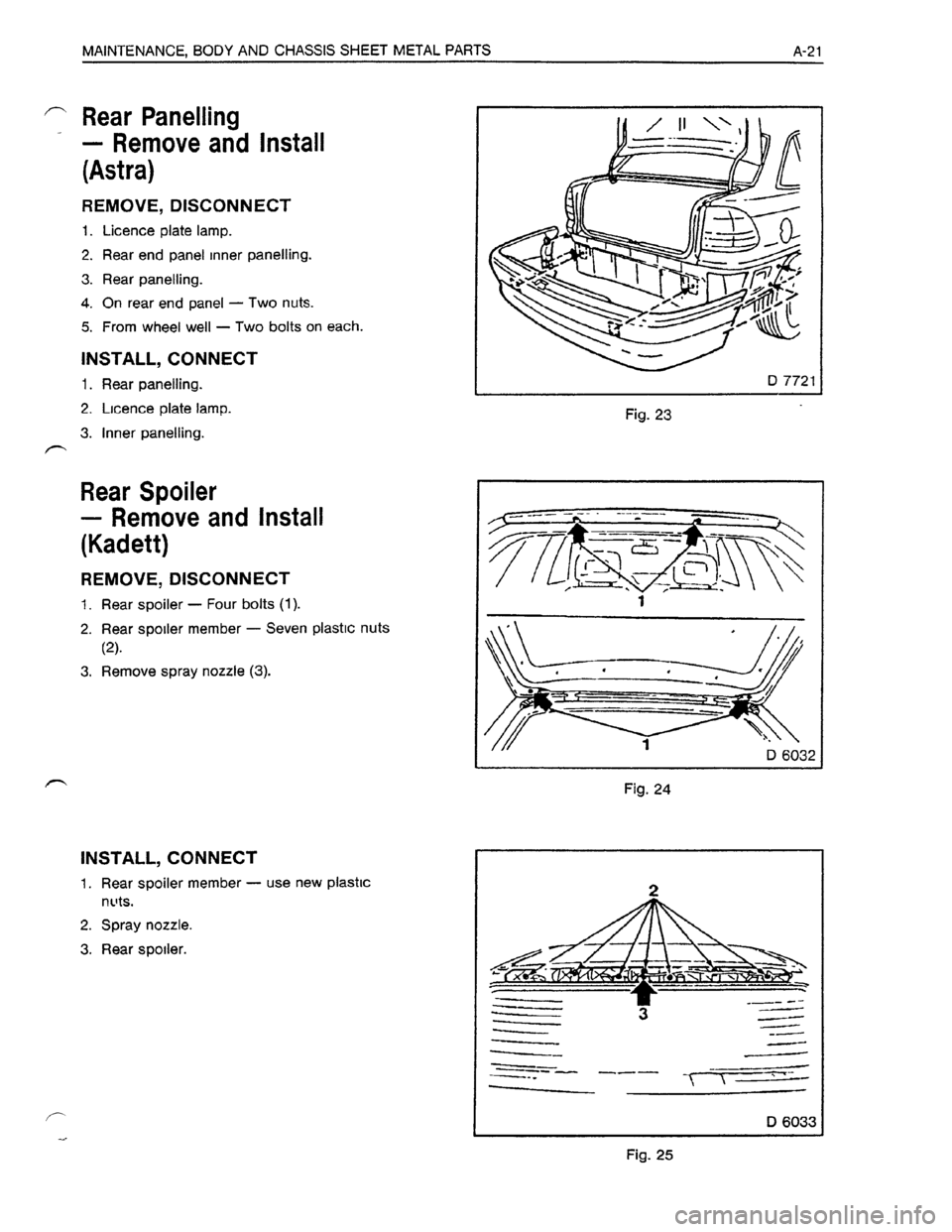 OPEL KADETT 1991  Electronic Workshop Manual Downloaded from www.Manualslib.com manuals search engine   