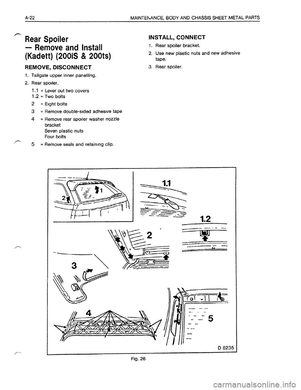 OPEL KADETT 1991  Electronic Workshop Manual Downloaded from www.Manualslib.com manuals search engine   