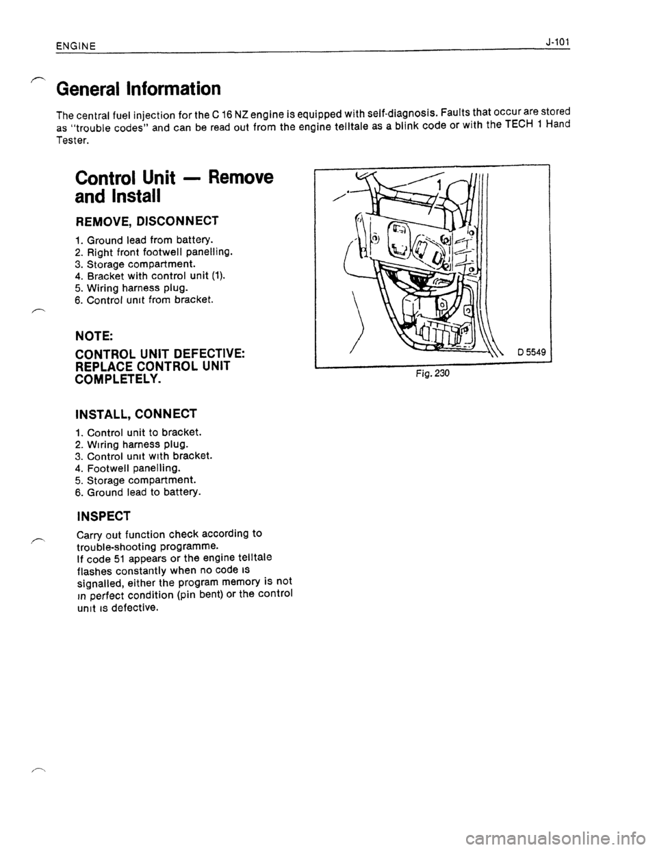 OPEL KADETT 1991  Electronic Workshop Manual Downloaded from www.Manualslib.com manuals search engine   