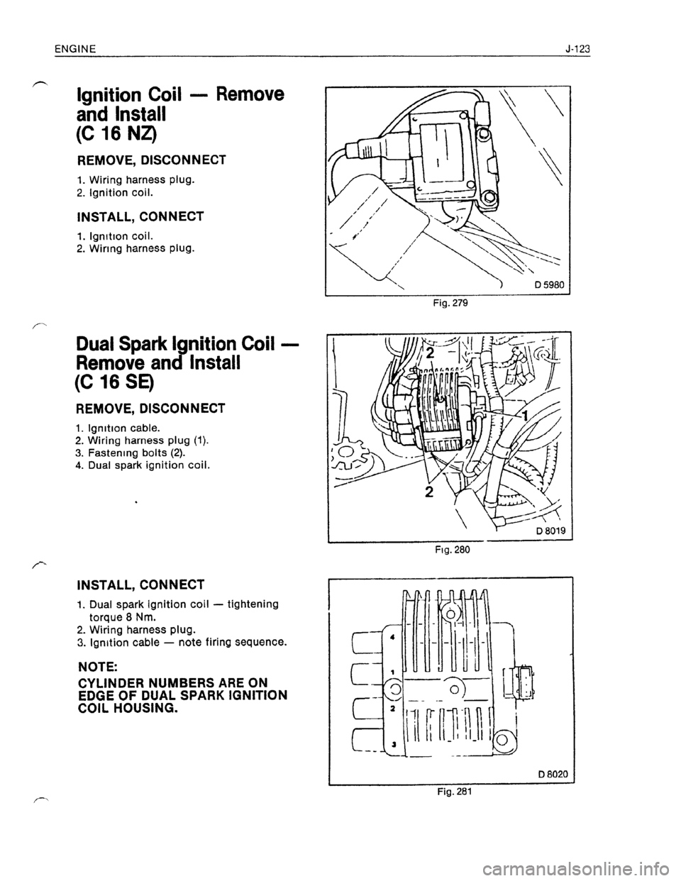 OPEL KADETT 1991  Electronic Workshop Manual Downloaded from www.Manualslib.com manuals search engine   