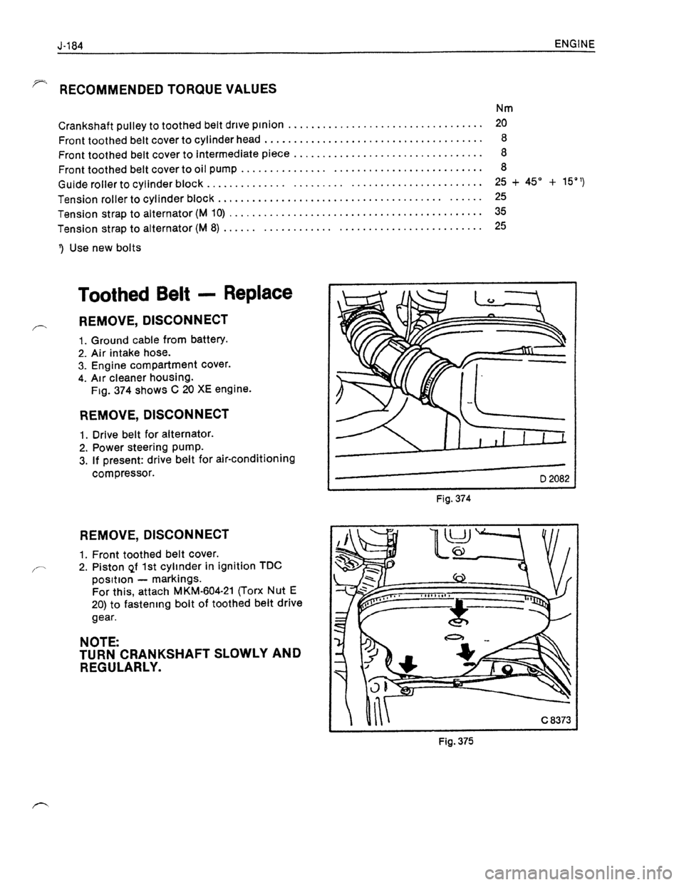 OPEL KADETT 1991  Electronic Workshop Manual Downloaded from www.Manualslib.com manuals search engine   
