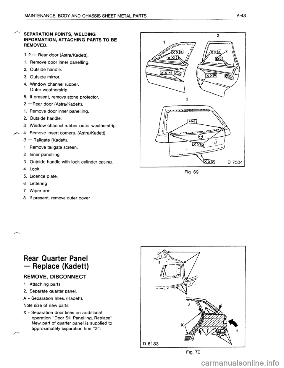OPEL KADETT 1991  Electronic Workshop Manual Downloaded from www.Manualslib.com manuals search engine   