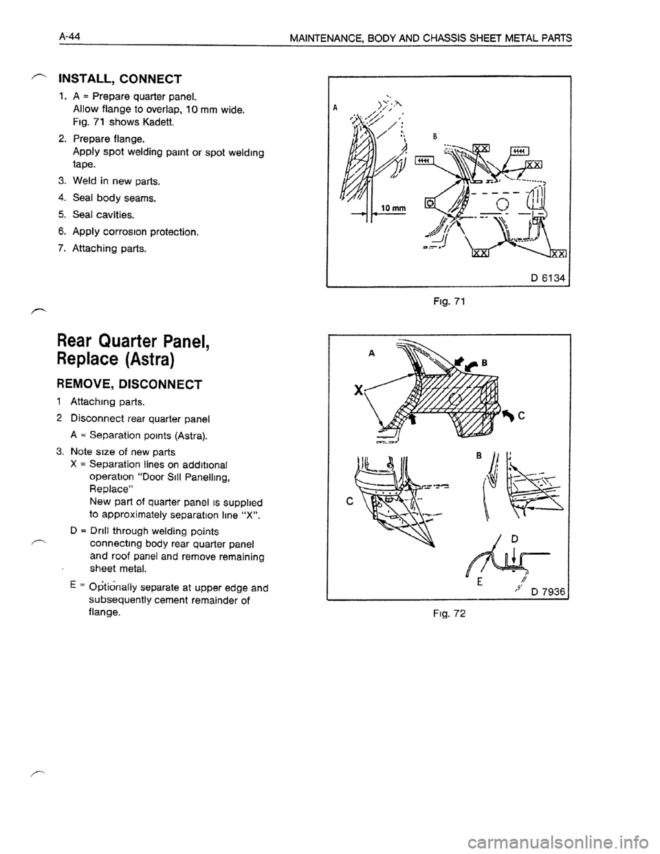 OPEL KADETT 1991  Electronic Workshop Manual Downloaded from www.Manualslib.com manuals search engine   