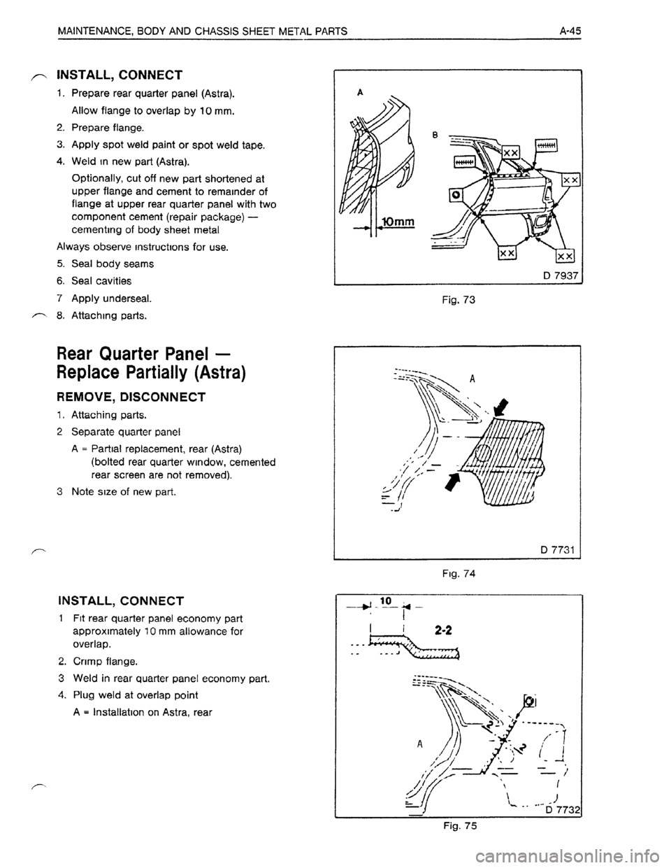 OPEL KADETT 1991  Electronic Workshop Manual Downloaded from www.Manualslib.com manuals search engine   