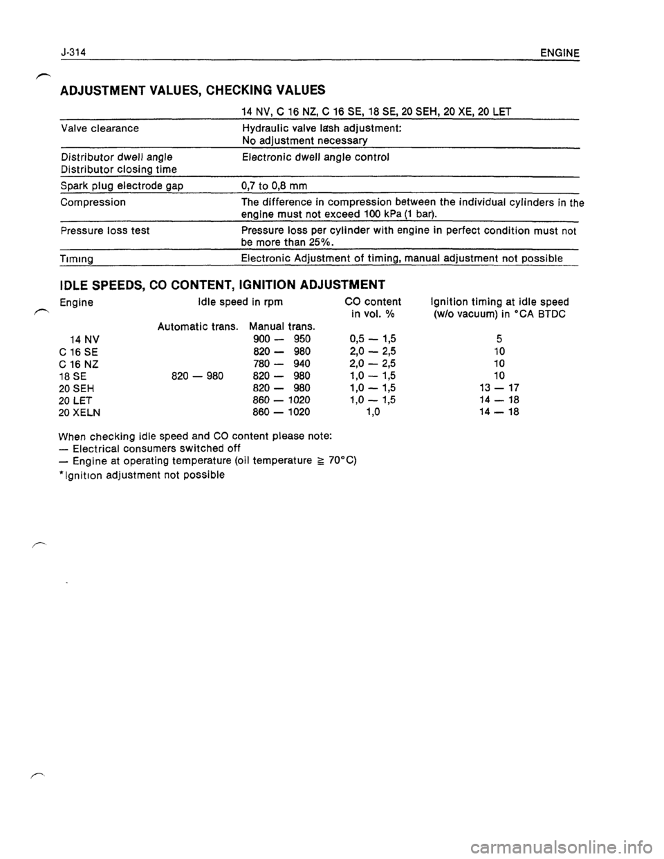 OPEL KADETT 1991  Electronic Workshop Manual Downloaded from www.Manualslib.com manuals search engine   