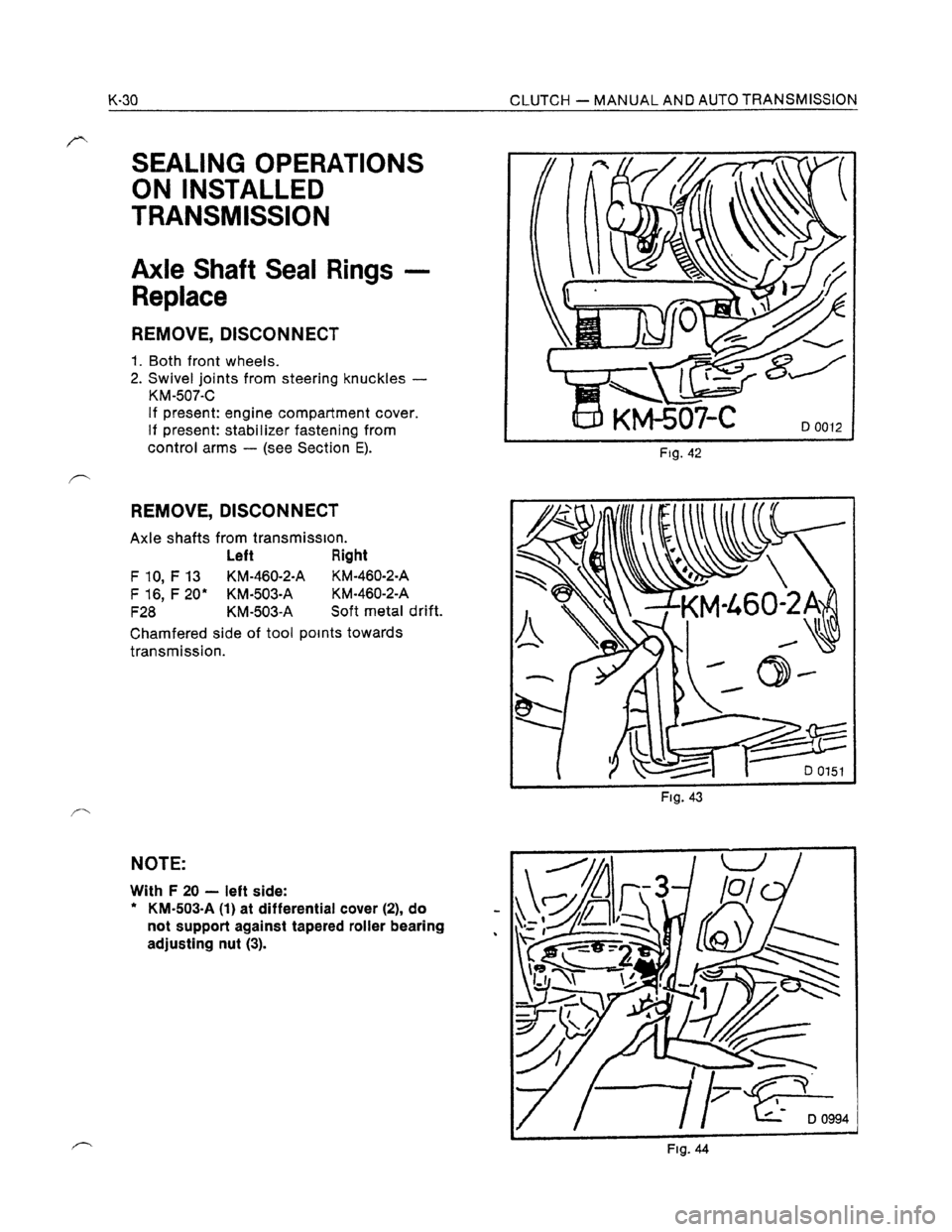 OPEL KADETT 1991  Electronic Workshop Manual Downloaded from www.Manualslib.com manuals search engine   