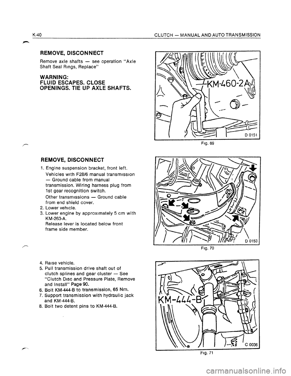OPEL KADETT 1991  Electronic Workshop Manual Downloaded from www.Manualslib.com manuals search engine   