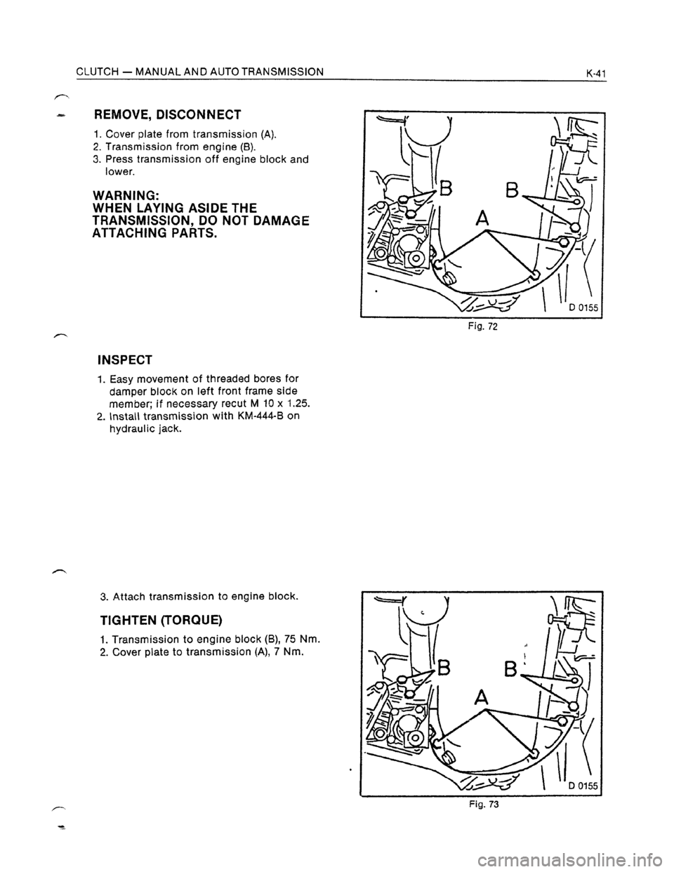OPEL KADETT 1991  Electronic Workshop Manual Downloaded from www.Manualslib.com manuals search engine   