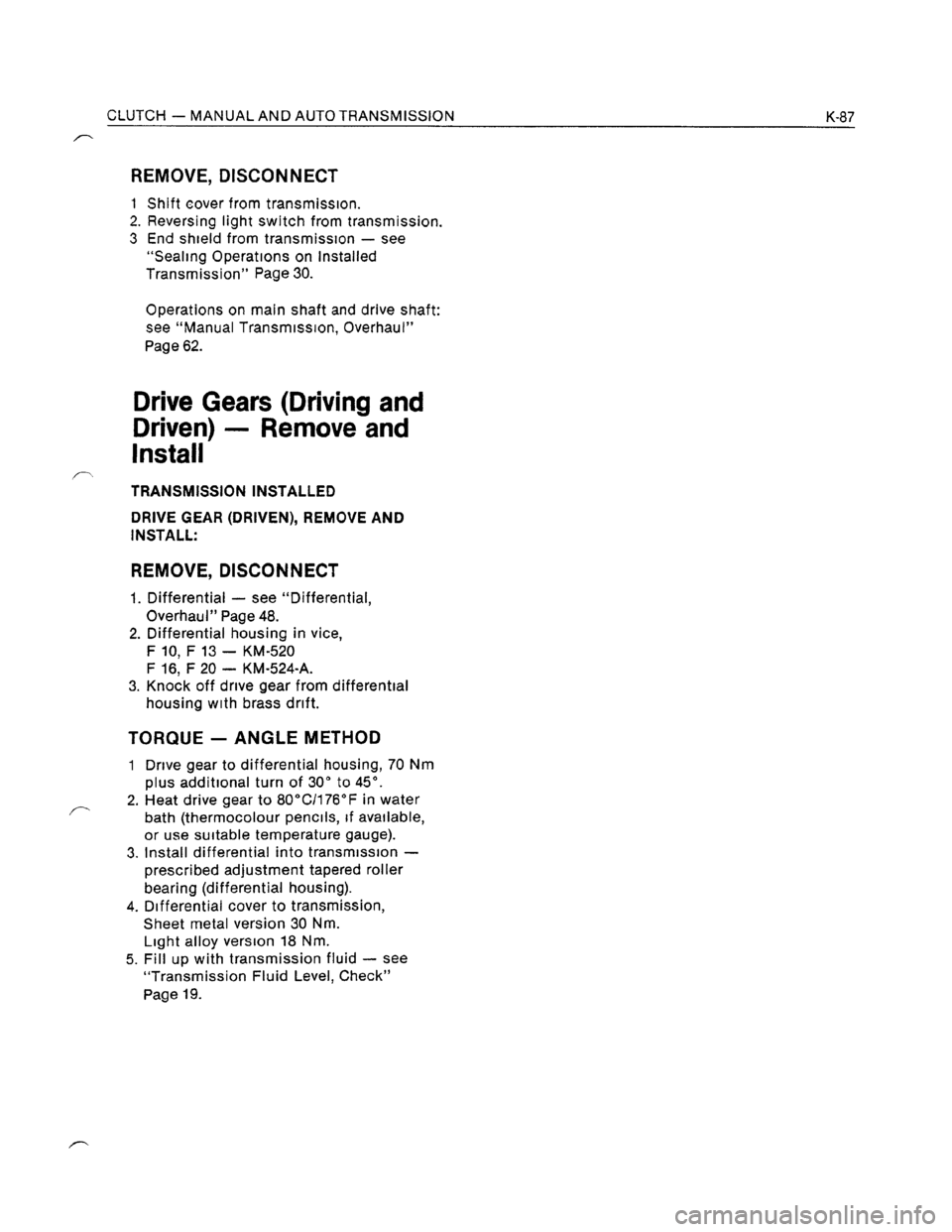 OPEL KADETT 1991  Electronic Workshop Manual Downloaded from www.Manualslib.com manuals search engine   