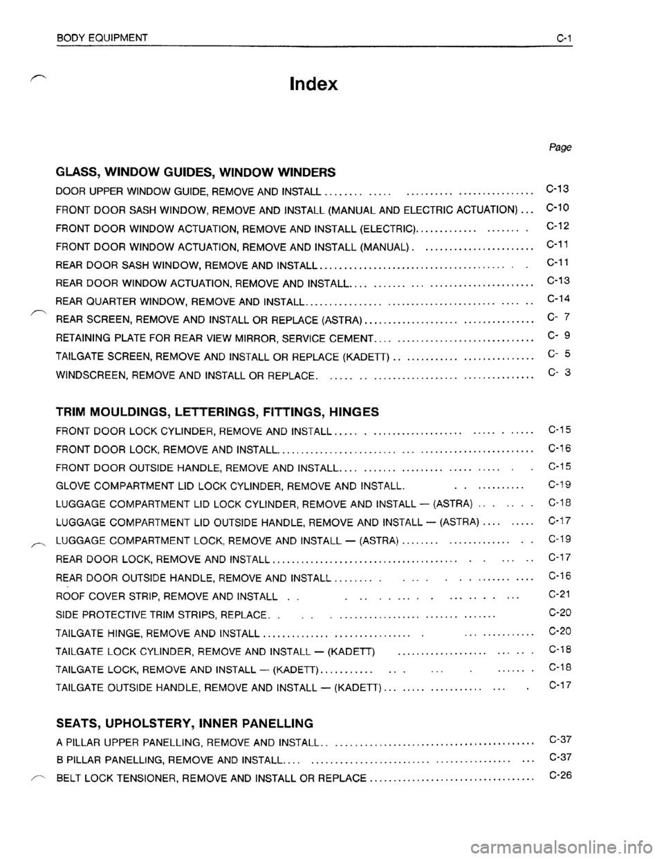 OPEL KADETT 1991  Electronic Workshop Manual Downloaded from www.Manualslib.com manuals search engine   