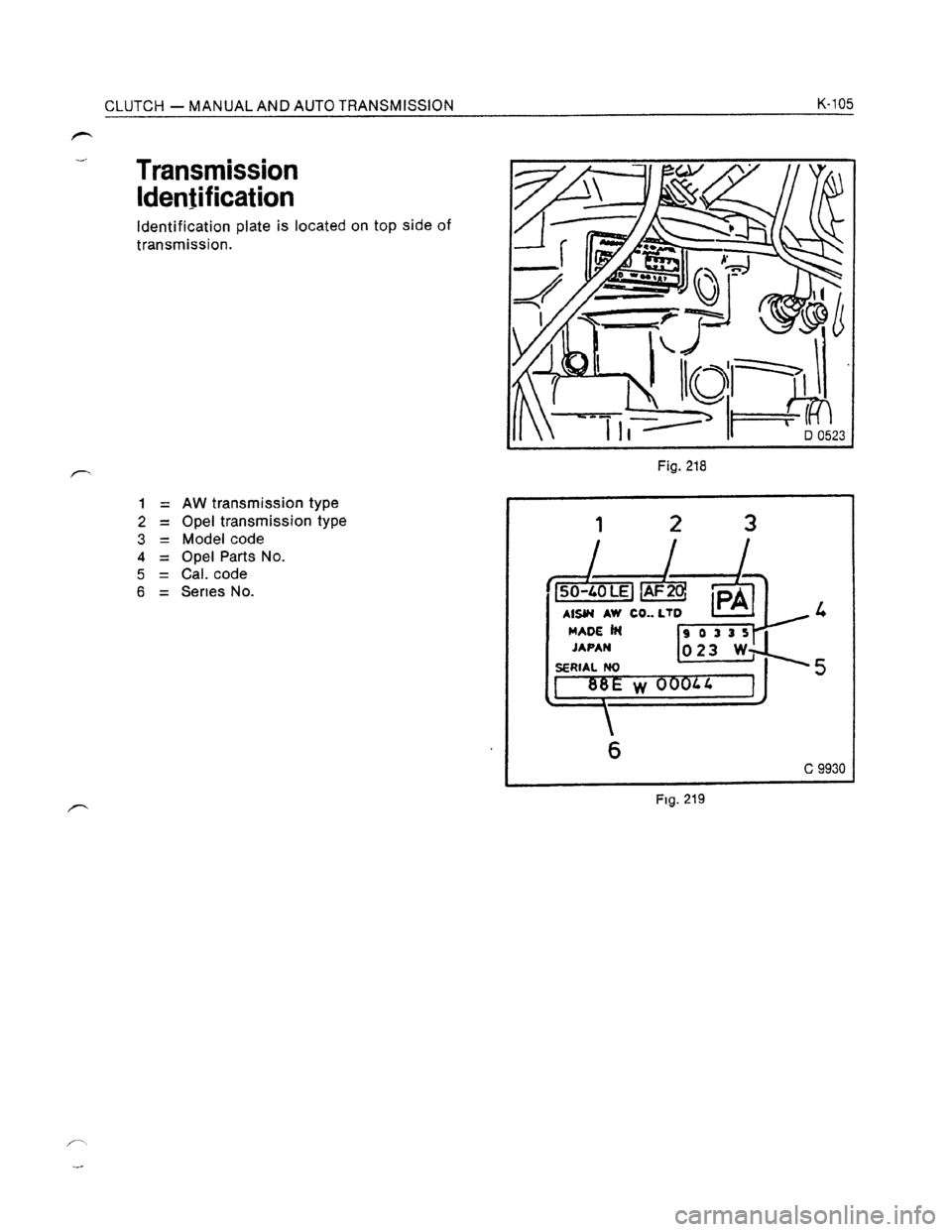 OPEL KADETT 1991  Electronic Workshop Manual Downloaded from www.Manualslib.com manuals search engine   