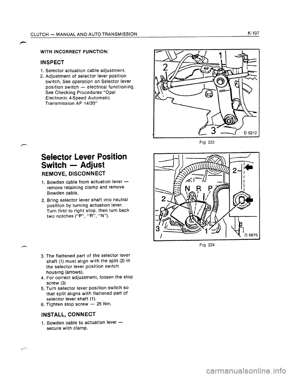OPEL KADETT 1991  Electronic Workshop Manual Downloaded from www.Manualslib.com manuals search engine   