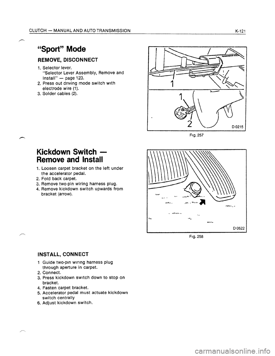 OPEL KADETT 1991  Electronic Workshop Manual Downloaded from www.Manualslib.com manuals search engine   