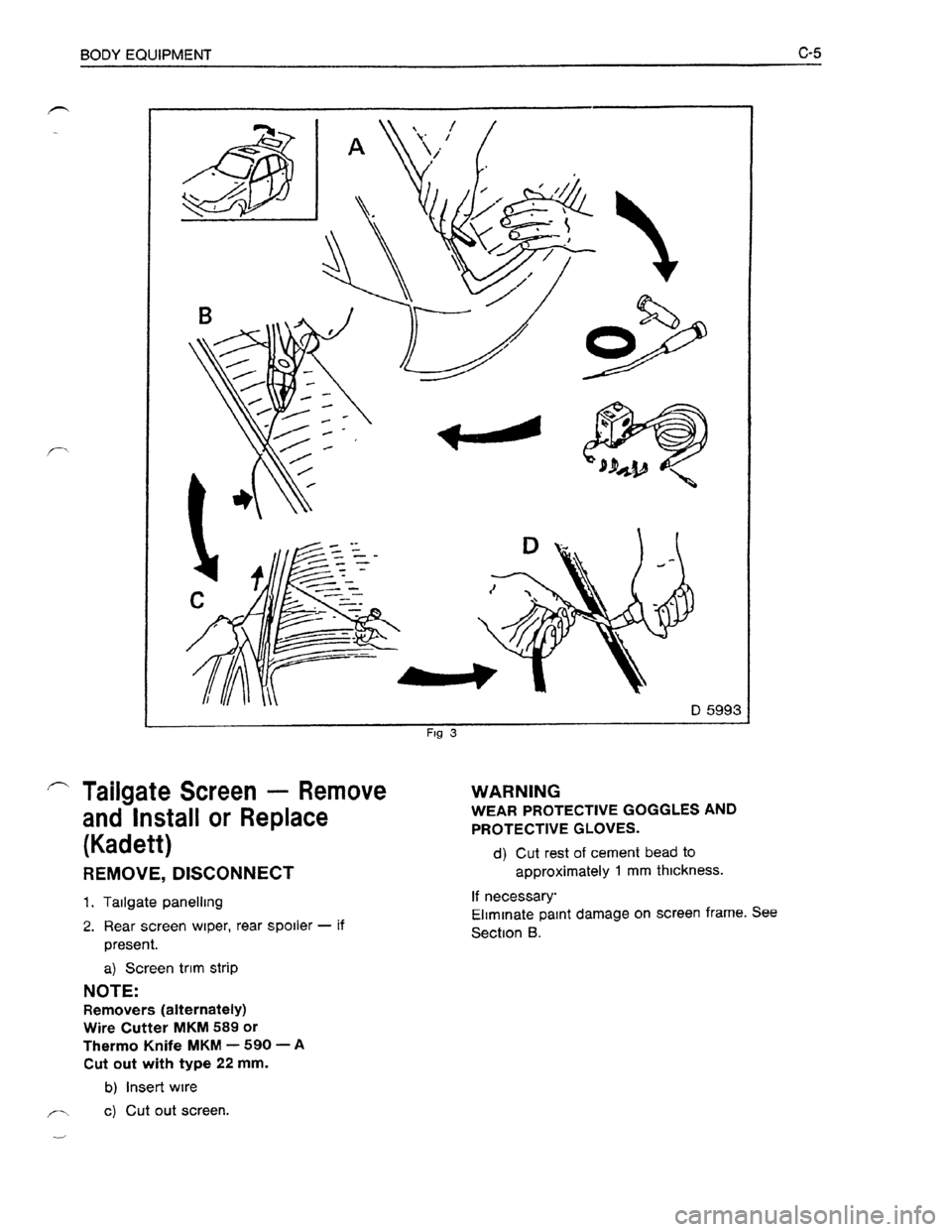 OPEL KADETT 1991  Electronic Workshop Manual Downloaded from www.Manualslib.com manuals search engine   