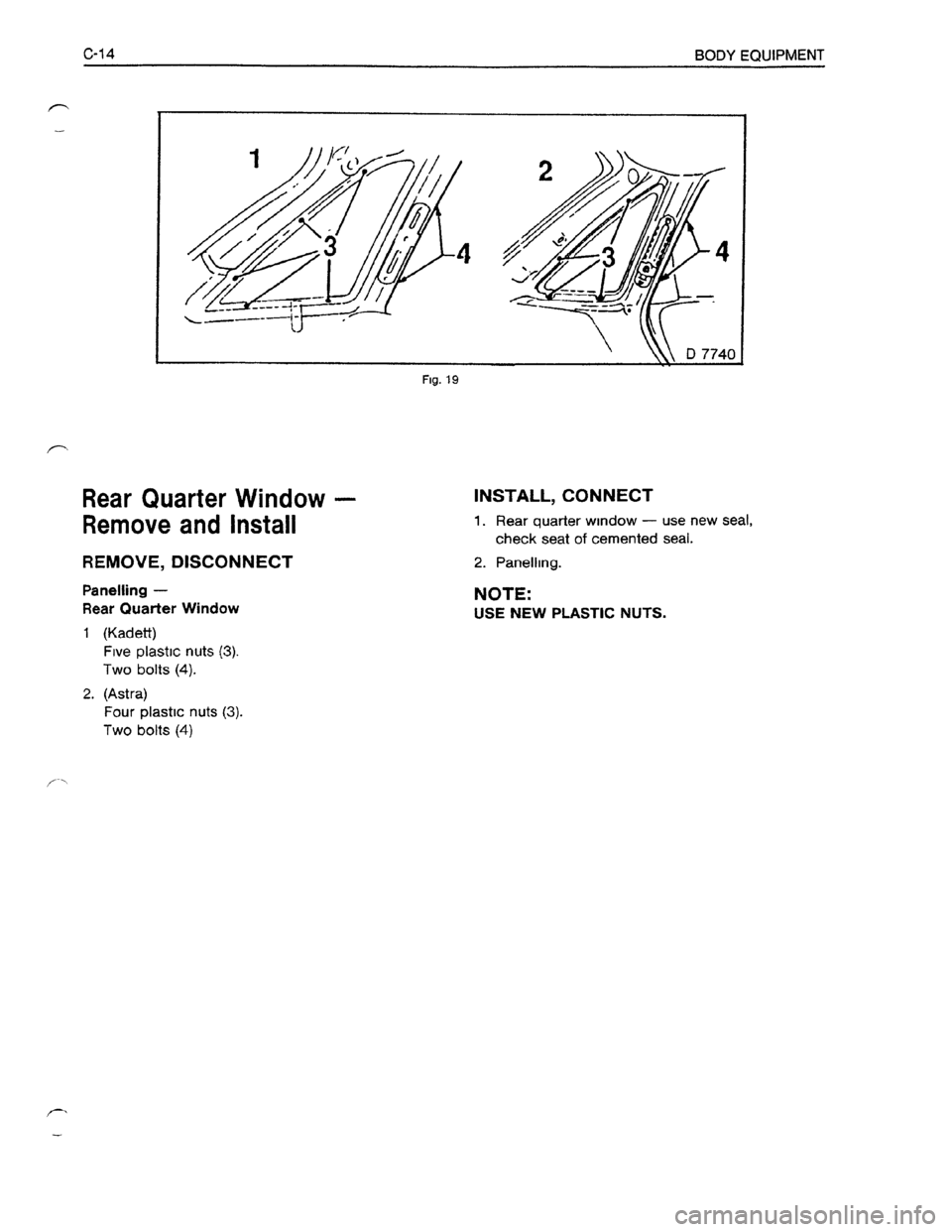 OPEL KADETT 1991  Electronic Workshop Manual Downloaded from www.Manualslib.com manuals search engine   