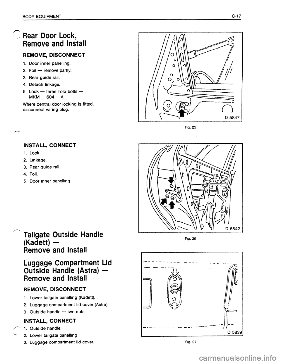 OPEL KADETT 1991  Electronic Workshop Manual Downloaded from www.Manualslib.com manuals search engine   