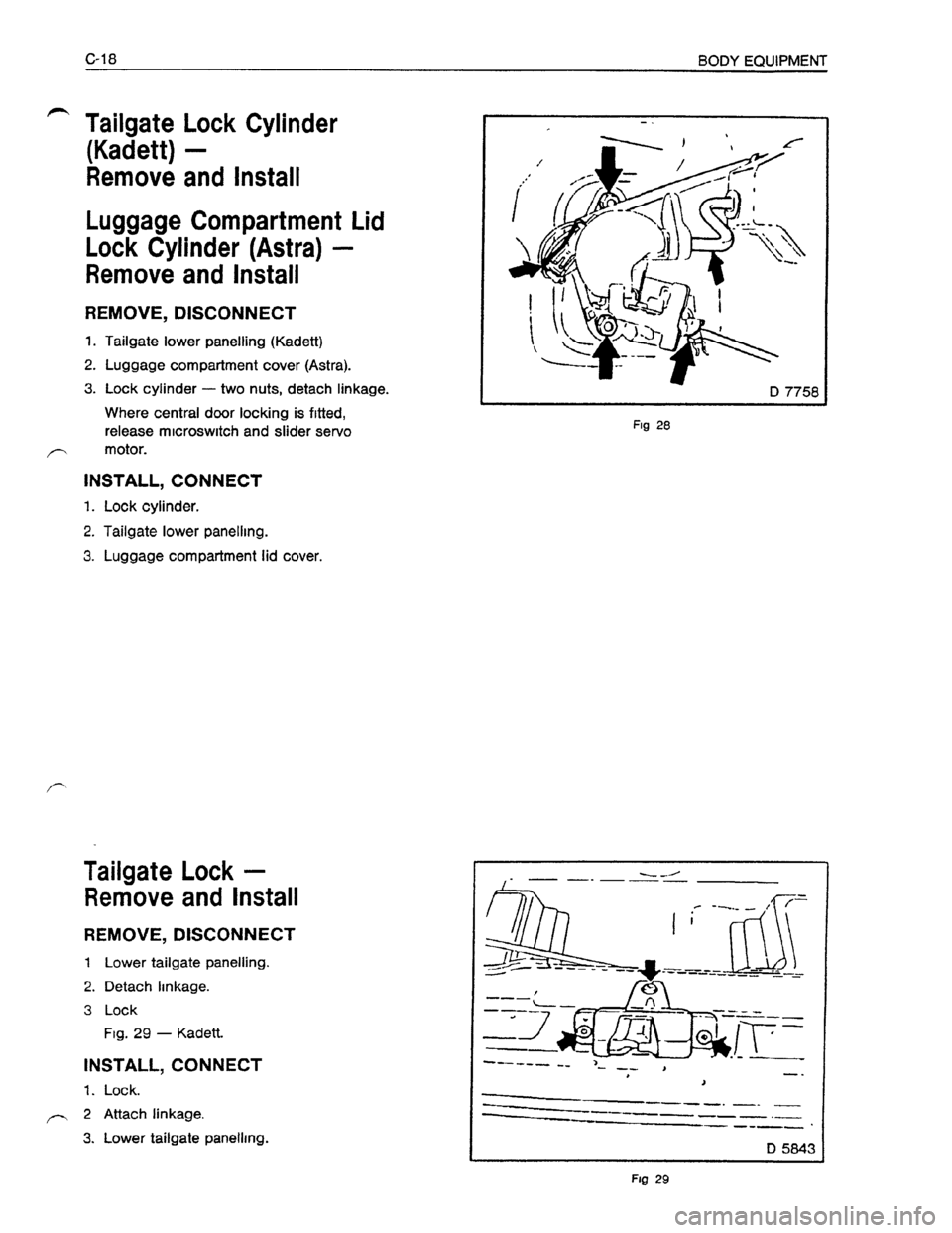 OPEL KADETT 1991  Electronic Workshop Manual Downloaded from www.Manualslib.com manuals search engine   
