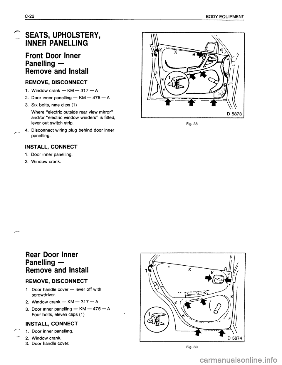 OPEL KADETT 1991  Electronic Workshop Manual Downloaded from www.Manualslib.com manuals search engine   