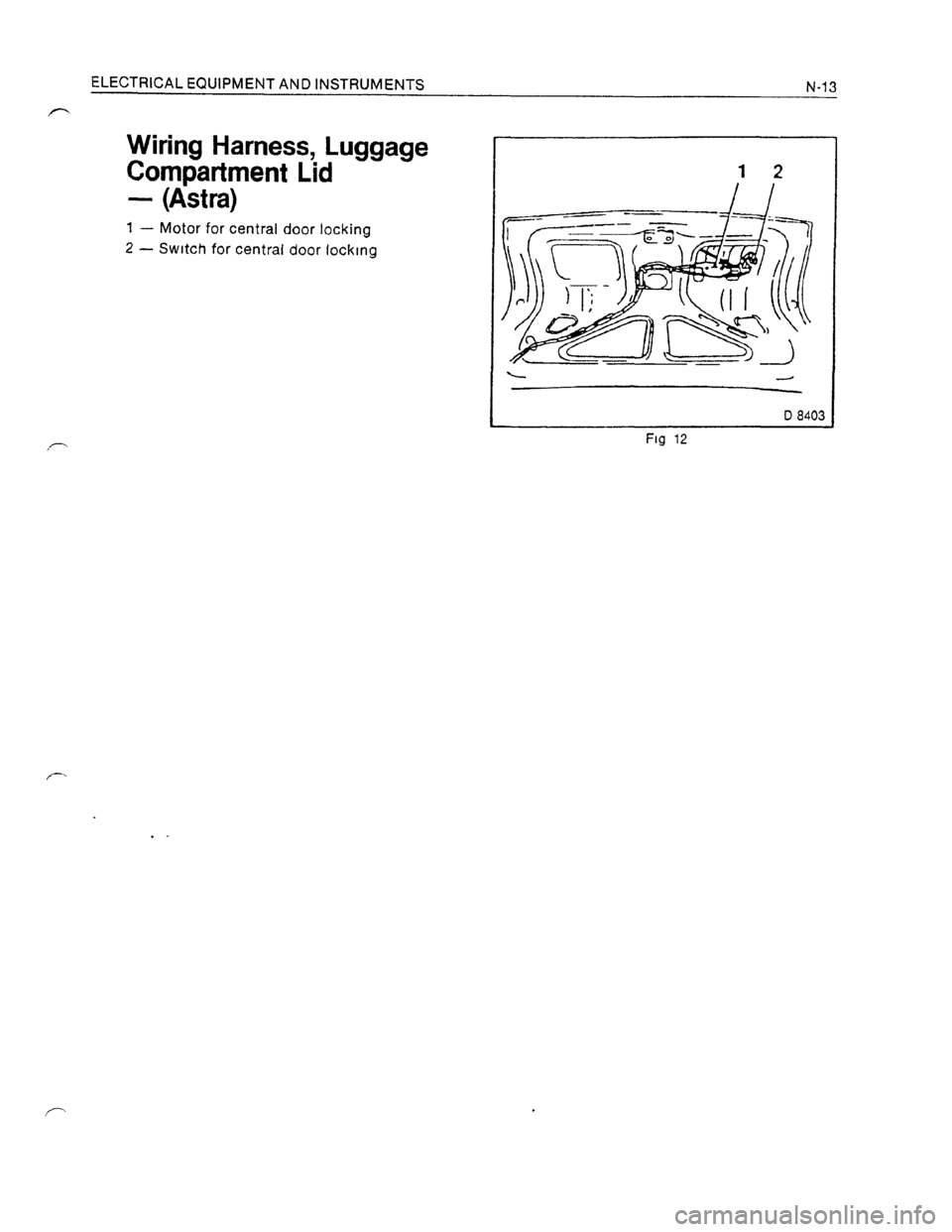 OPEL KADETT 1991  Electronic Workshop Manual Downloaded from www.Manualslib.com manuals search engine   