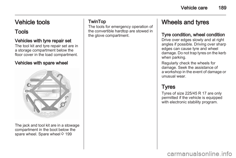 OPEL ASTRA TWINTOP 2011  Owners Manual 