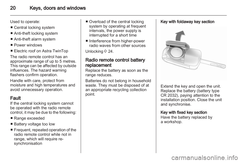 OPEL ASTRA TWINTOP 2011  Owners Manual 