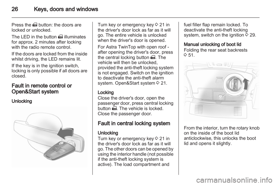 OPEL ASTRA TWINTOP 2011  Owners Manual 
