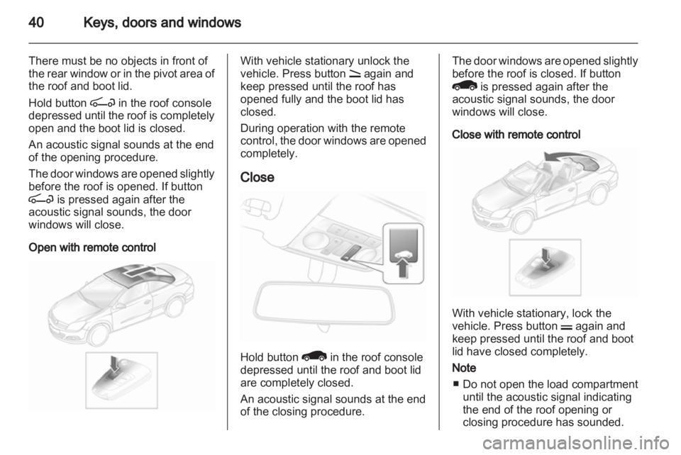 OPEL ASTRA TWINTOP 2011  Owners Manual 