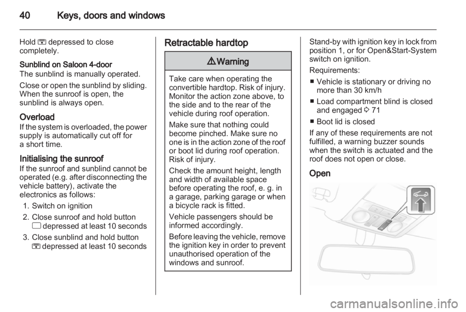 OPEL ASTRA TWINTOP 2010  Owners Manual 