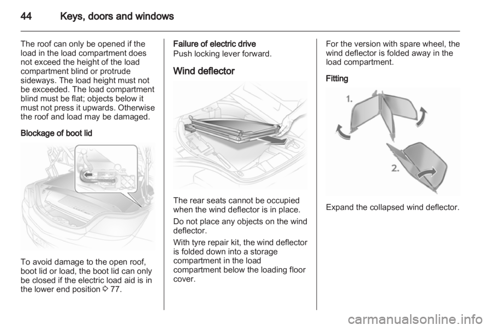 OPEL ASTRA TWINTOP 2012  Owners Manual 