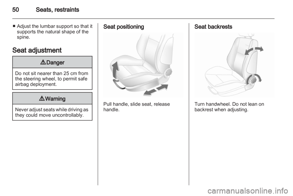OPEL ASTRA TWINTOP 2012  Owners Manual 