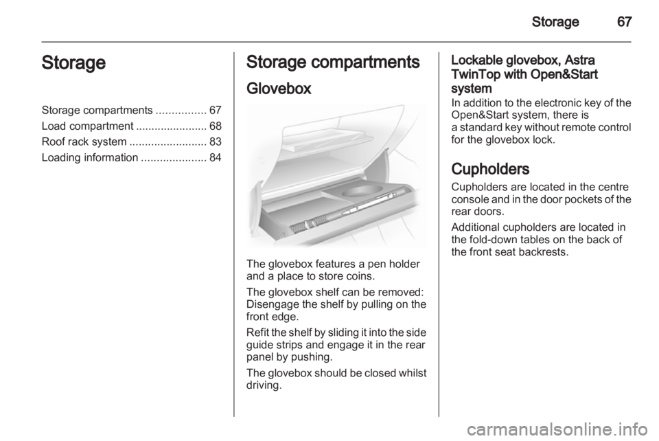 OPEL ASTRA TWINTOP 2012  Owners Manual 
