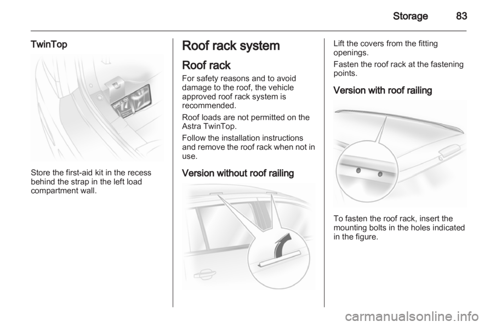 OPEL ASTRA TWINTOP 2012  Owners Manual 