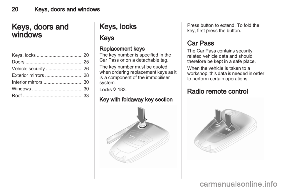 OPEL CORSA 2014  Owners Manual 