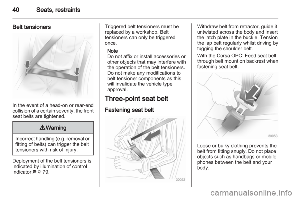 OPEL CORSA 2014  Owners Manual 
