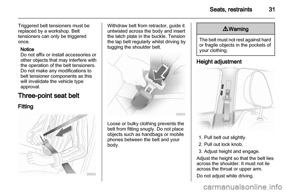 VAUXHALL AGILA 2011  Owners Manual 