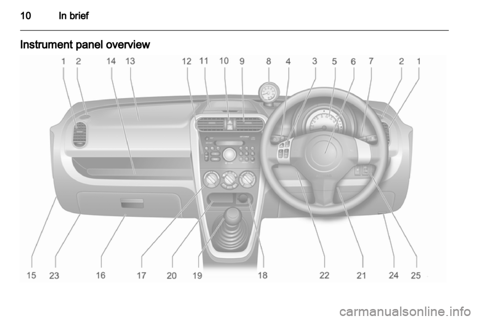 VAUXHALL AGILA 2012  Owners Manual 