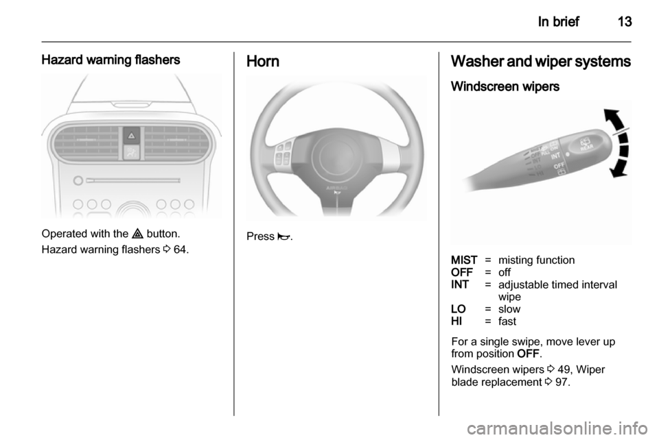 VAUXHALL AGILA 2012  Owners Manual 
