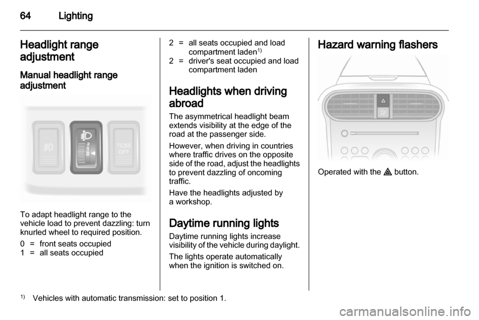VAUXHALL AGILA 2012  Owners Manual 
