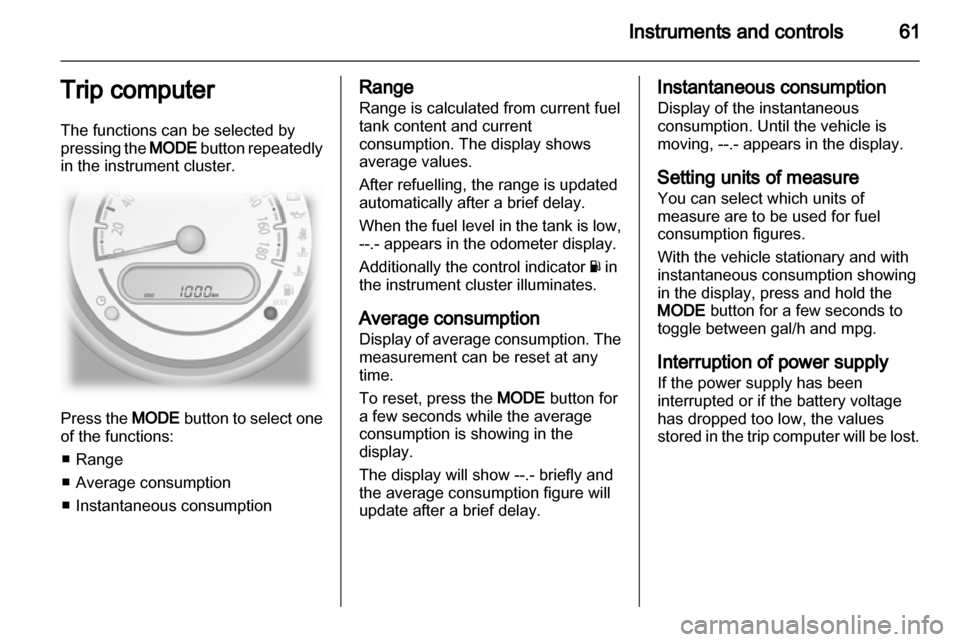 VAUXHALL AGILA 2013  Owners Manual 