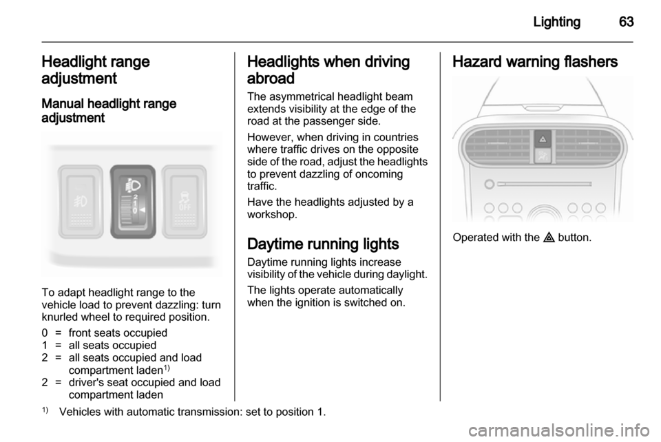 VAUXHALL AGILA 2013  Owners Manual 