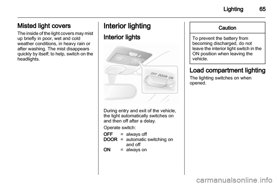 VAUXHALL AGILA 2013  Owners Manual 