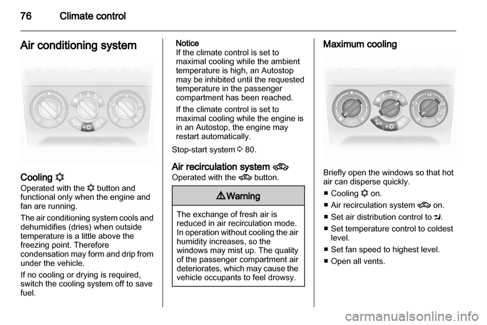 VAUXHALL AGILA 2013  Owners Manual 