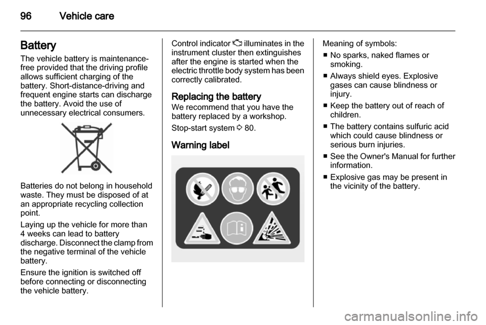 VAUXHALL AGILA 2013  Owners Manual 