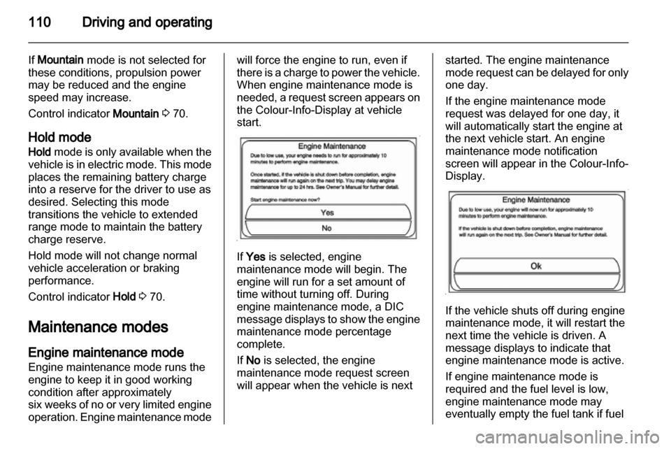 VAUXHALL AMPERA 2012  Owners Manual 