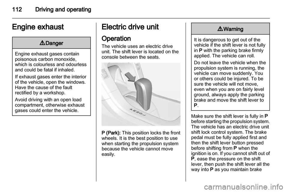 VAUXHALL AMPERA 2012  Owners Manual 