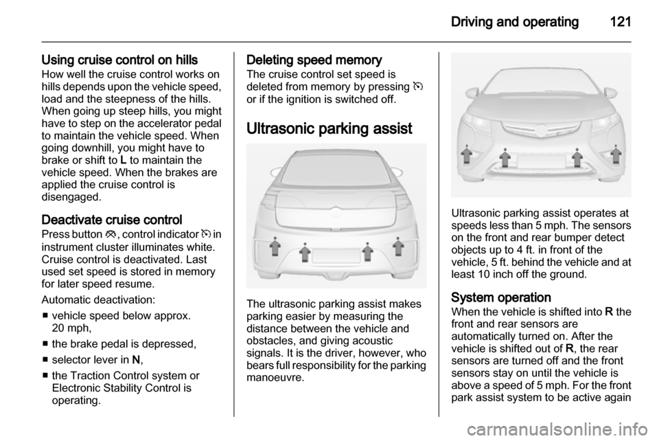 VAUXHALL AMPERA 2012  Owners Manual 