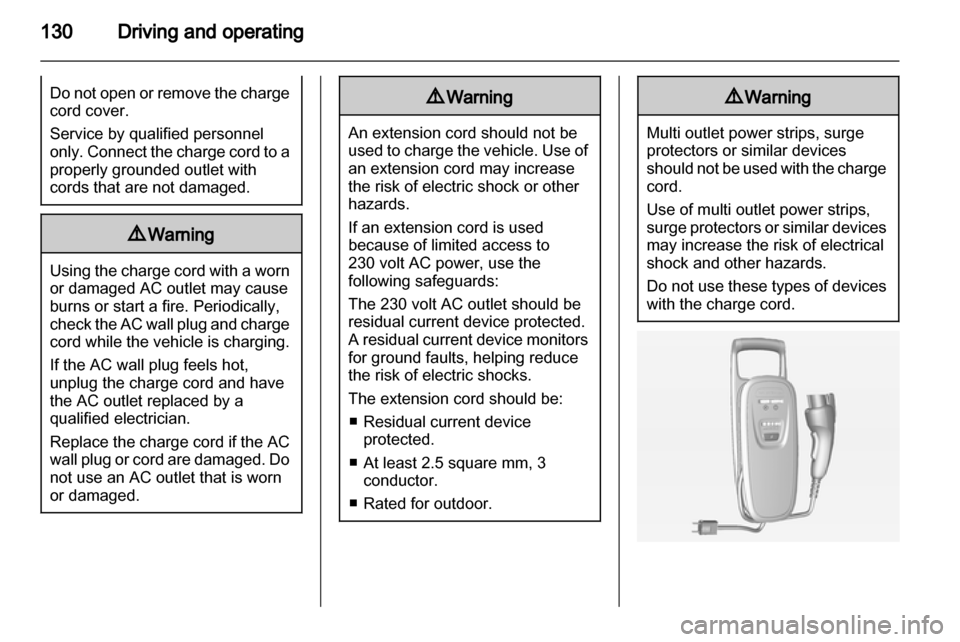 VAUXHALL AMPERA 2012  Owners Manual 