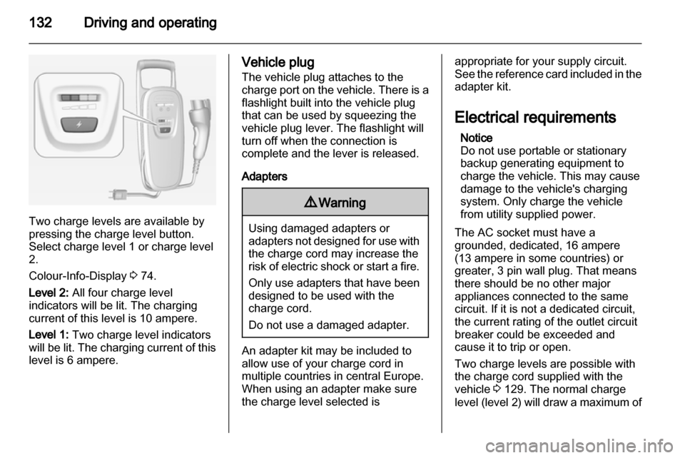 VAUXHALL AMPERA 2012  Owners Manual 