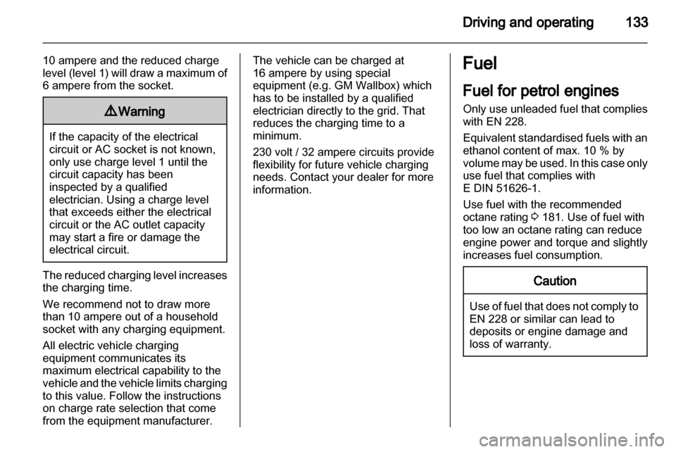 VAUXHALL AMPERA 2012  Owners Manual 