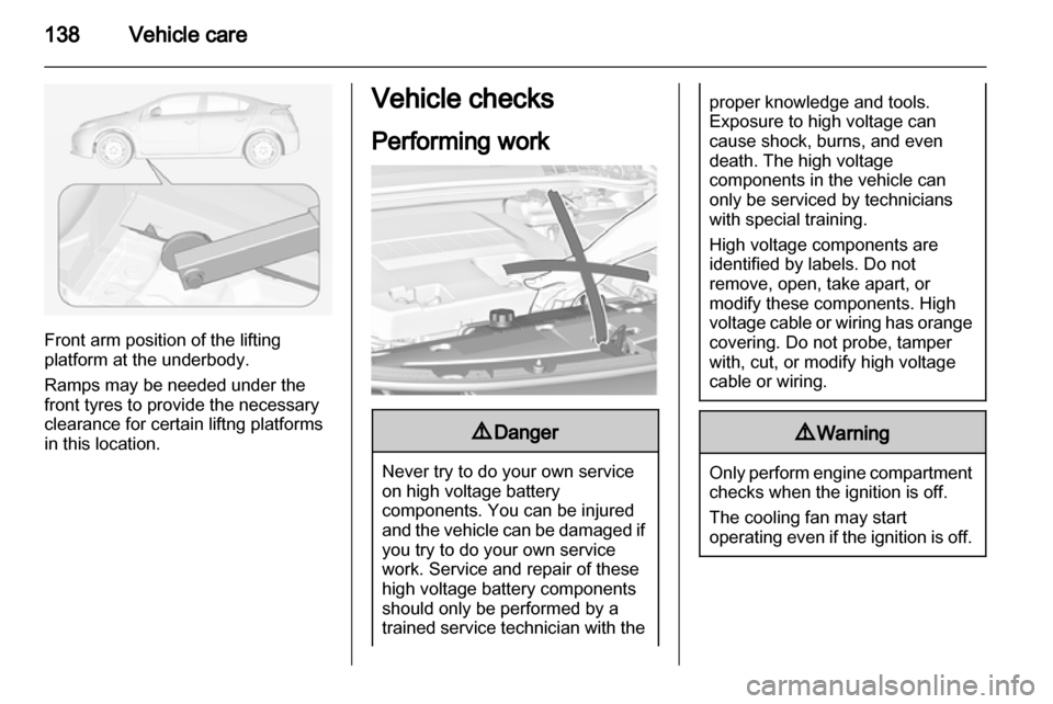 VAUXHALL AMPERA 2012  Owners Manual 